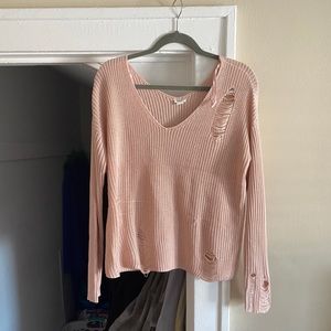 distressed sweater